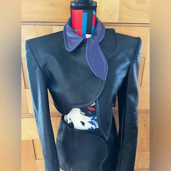 NWOT JAGNE Leather MARIEME Jacket and Leather shirt suit - Picture 14 of 16